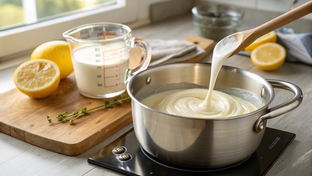mix lemon juice and sugar