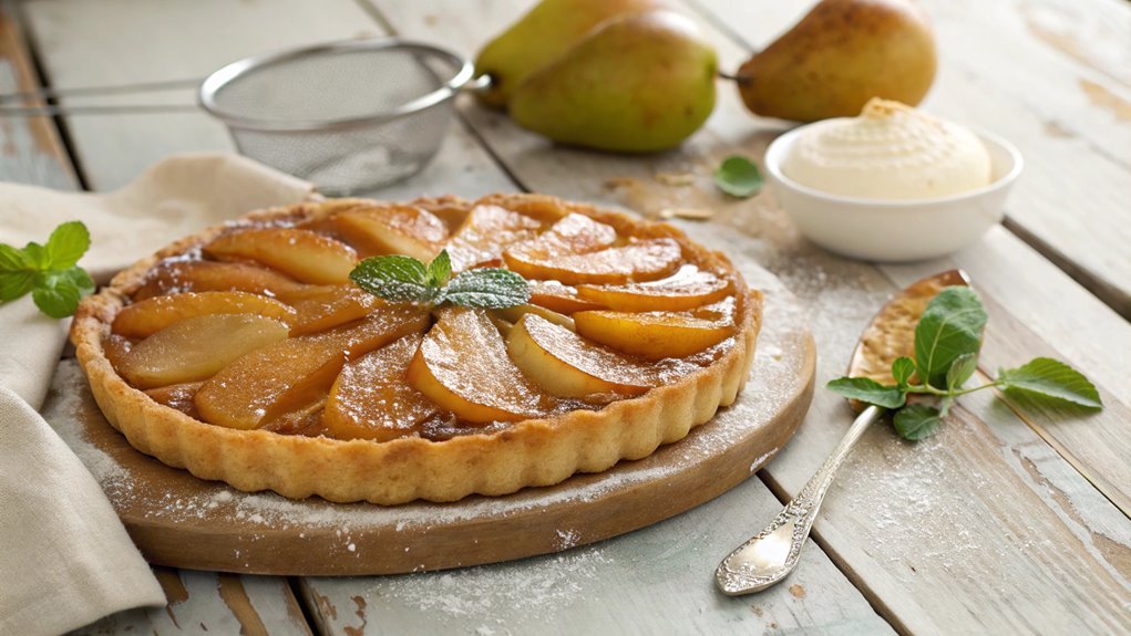 pears caramelized upside down tart