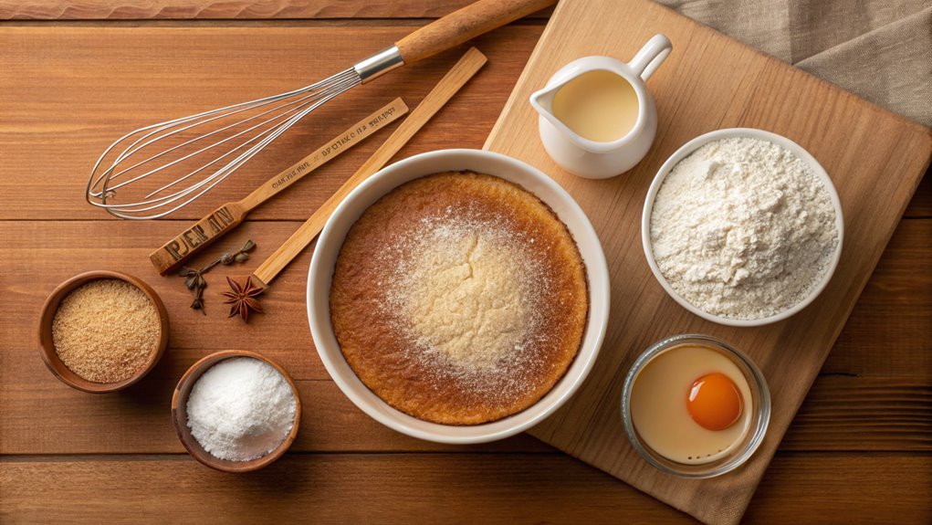 pour batter into pan