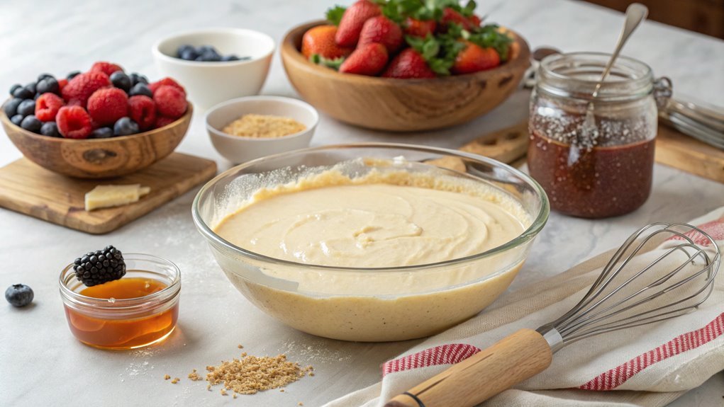 pour mixture into pan