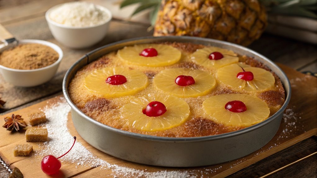 prepare pineapple topping mixture