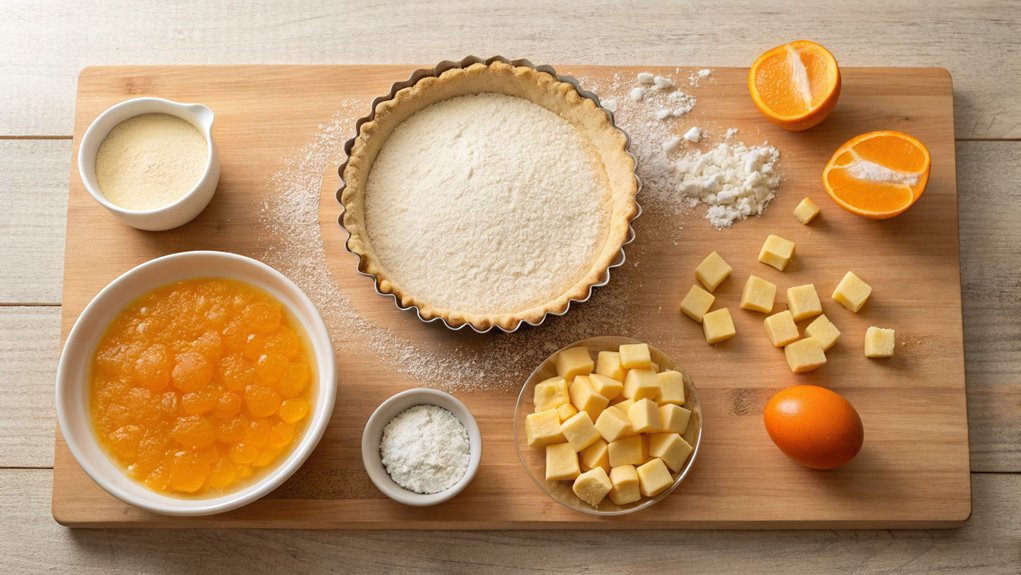 prepare tart crust ingredients