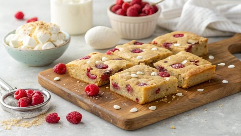 raspberry white chocolate blondies