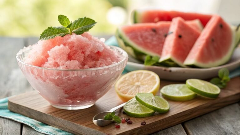 refreshing frozen watermelon dessert
