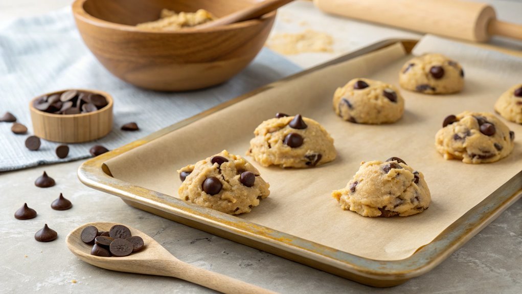 scoop dough onto baking sheet