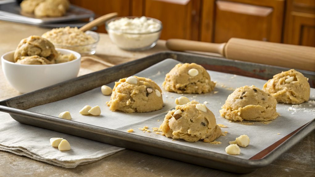 scoop dough onto sheet