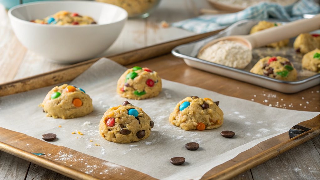 scoop dough onto sheet