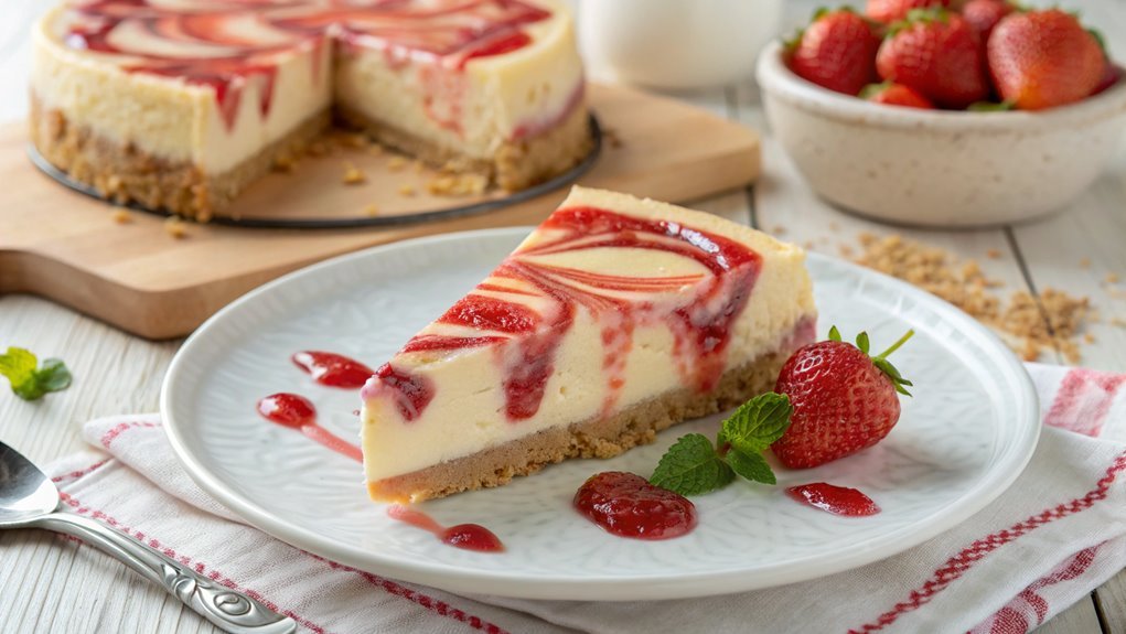 strawberry swirl cheesecake recipe