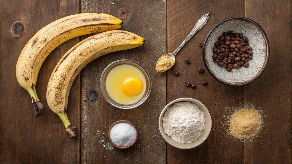 thoroughly mash ripe bananas