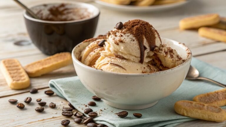 tiramisu flavored frozen dessert