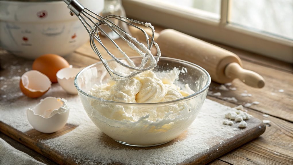 whip egg whites softly