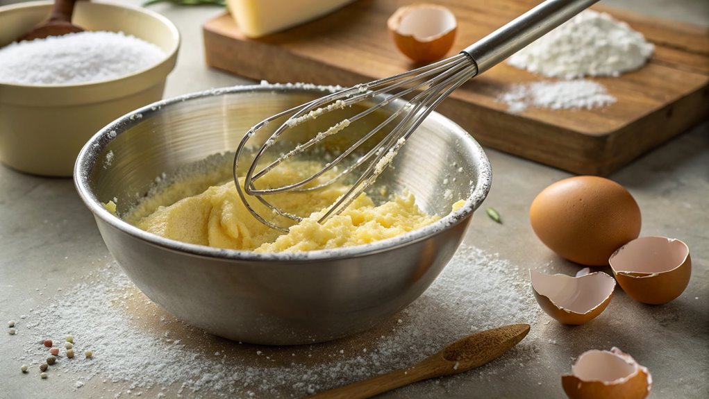 whisk eggs with sugar