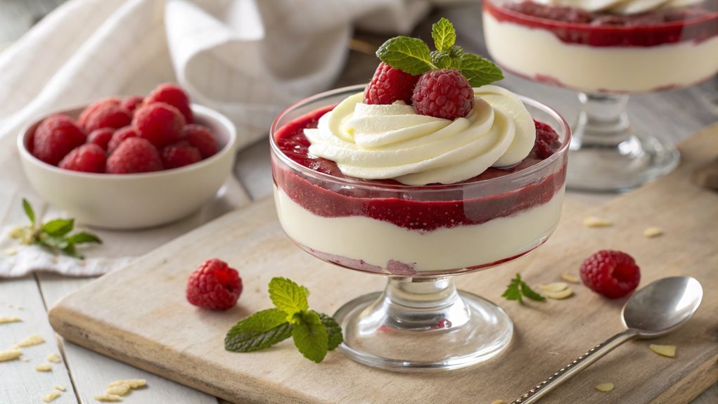 white chocolate raspberry dessert